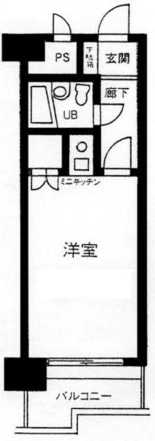 ヴェラハイツ鶴見(ワンルーム/3階)の間取り写真