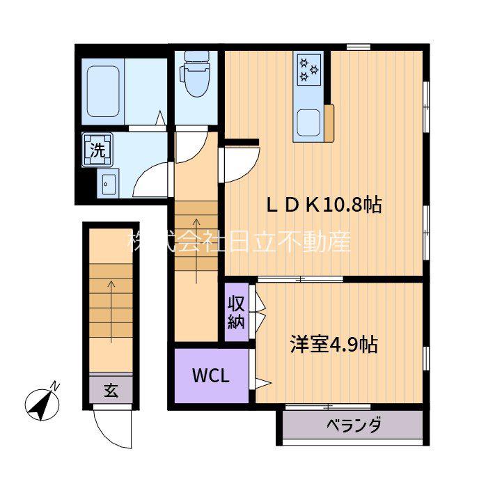 サザンガーデン渋谷本町(1LDK/2階)の間取り写真
