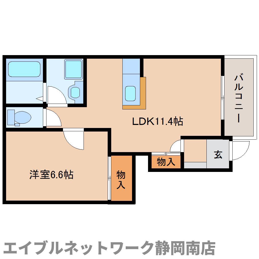 キャラメルミナス(1LDK/1階)の間取り写真