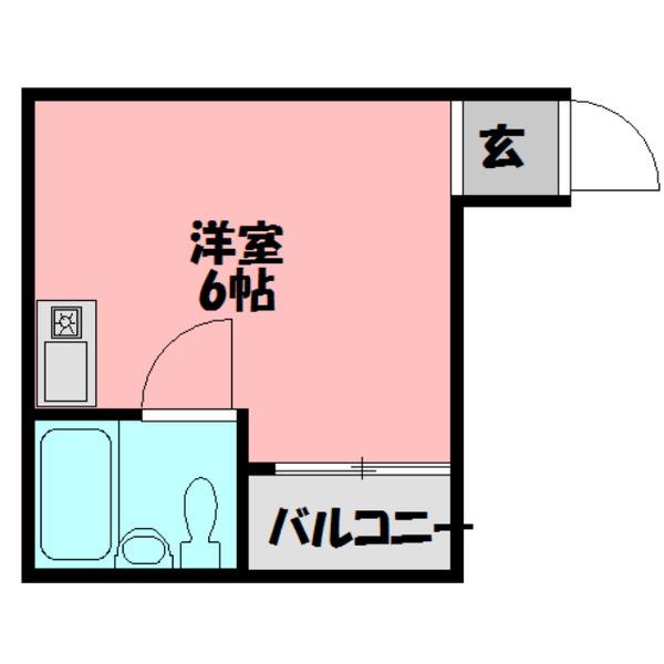 JPアパートメント門真(ワンルーム/2階)の間取り写真