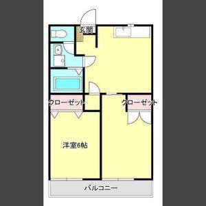 ラ・セゾン古川(2DK/4階)の間取り写真