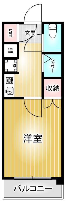 キャピタル上前津(1K/6階)の間取り写真