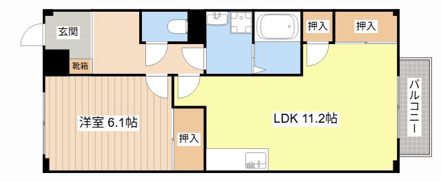クレストビレッジIII(1LDK/1階)の間取り写真