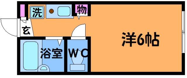エクセレント調布(1K/1階)の間取り写真
