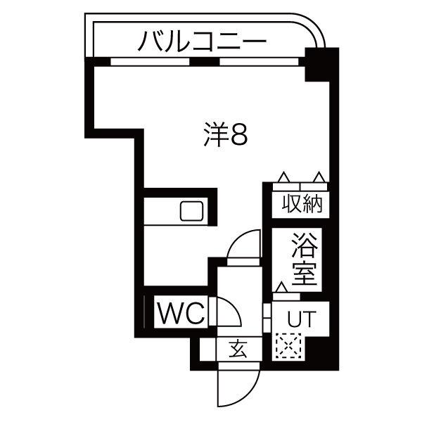 WILL鶴舞(1K/6階)の間取り写真