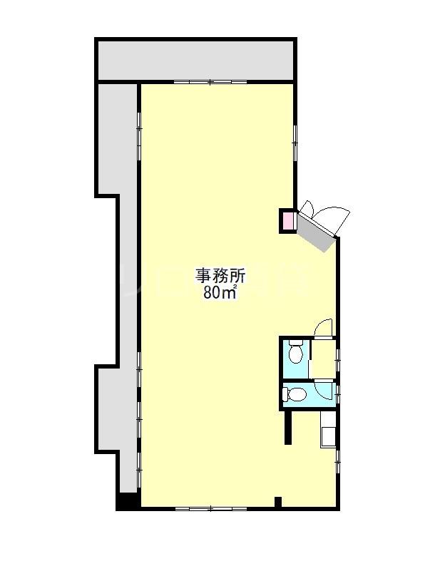 豊強ビル(ワンルーム/2階)の間取り写真