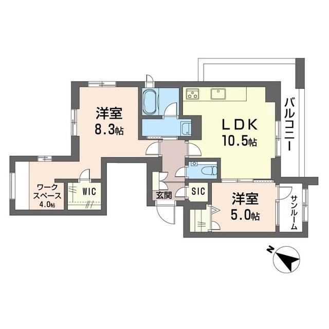 SKCマンション(2SLDK/2階)の間取り写真