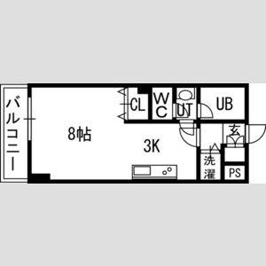 PRIME URBAN北14条(1K/4階)の間取り写真