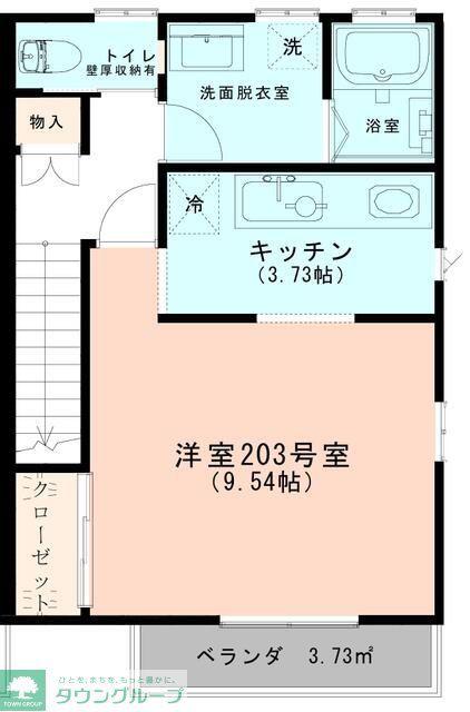 宮崎レジデンス(1K/2階)の間取り写真