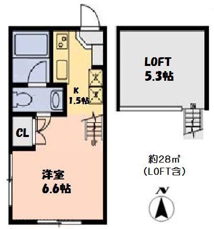 JSコート南大井I(ワンルーム/4階)の間取り写真