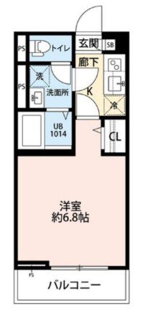 アムール錦(1K/2階)の間取り写真