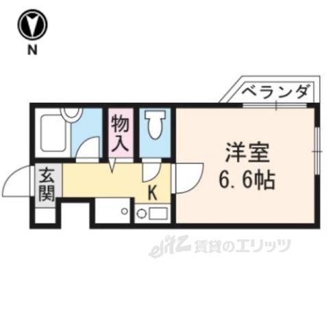 エリッツ9(1K/2階)の間取り写真