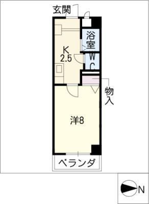 サングレイ本郷(1K/3階)の間取り写真