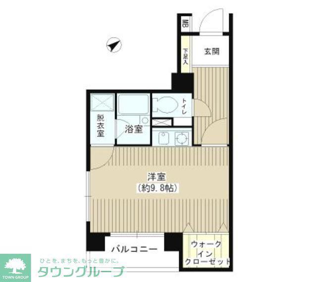 ウィンターベルゼームス坂(ワンルーム/3階)の間取り写真
