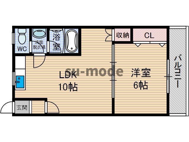 エルソフィア正雀I(1LDK/2階)の間取り写真