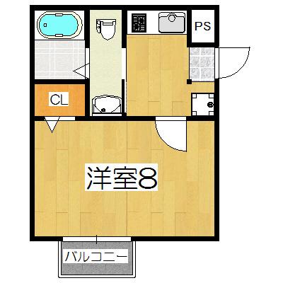 アークリード四条油小路(1K/4階)の間取り写真