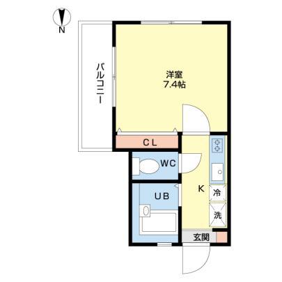 イオスメゾン(1K/3階)の間取り写真