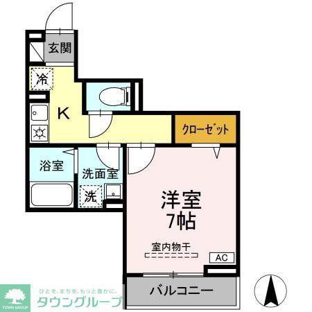 ネオアイリス大森(1K/2階)の間取り写真