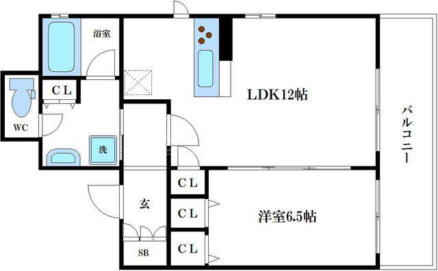 プレサンスロジェ本町(1LDK/3階)の間取り写真