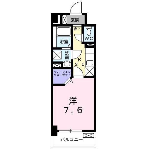 オリージャ ビルディング(1K/3階)の間取り写真