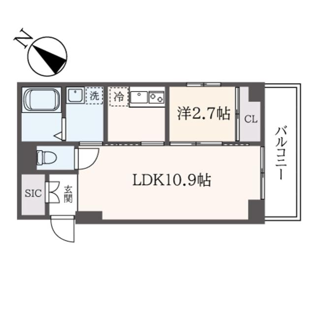 NOBLESSE横濱蒔田(1LDK/2階)の間取り写真