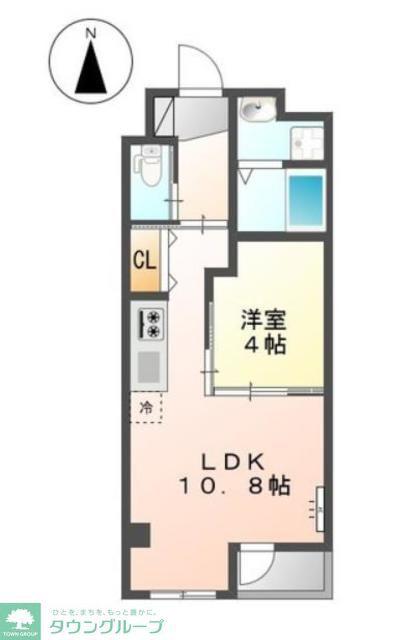 ビオラ・宮町(1LDK/2階)の間取り写真