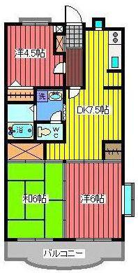 ブルージュ(3DK/2階)の間取り写真