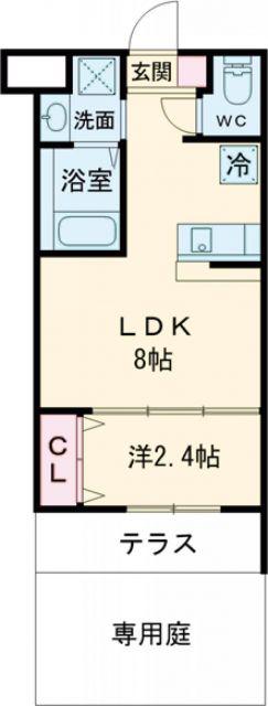 リアコート千里丘2ノース(1LDK/1階)の間取り写真