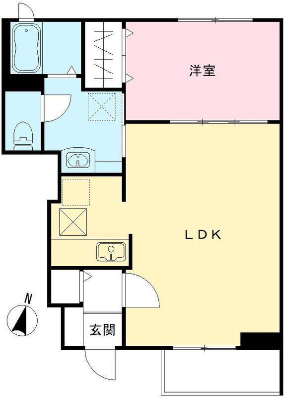 グレイスガーデン成城(1LDK/1階)の間取り写真