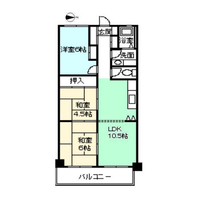 SAKATA HEIGHTS(3LDK/3階)の間取り写真