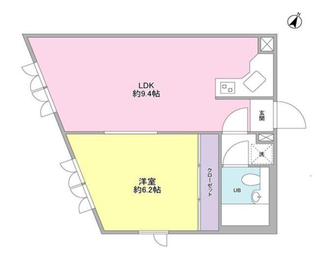 アルコすくも(1LDK/2階)の間取り写真