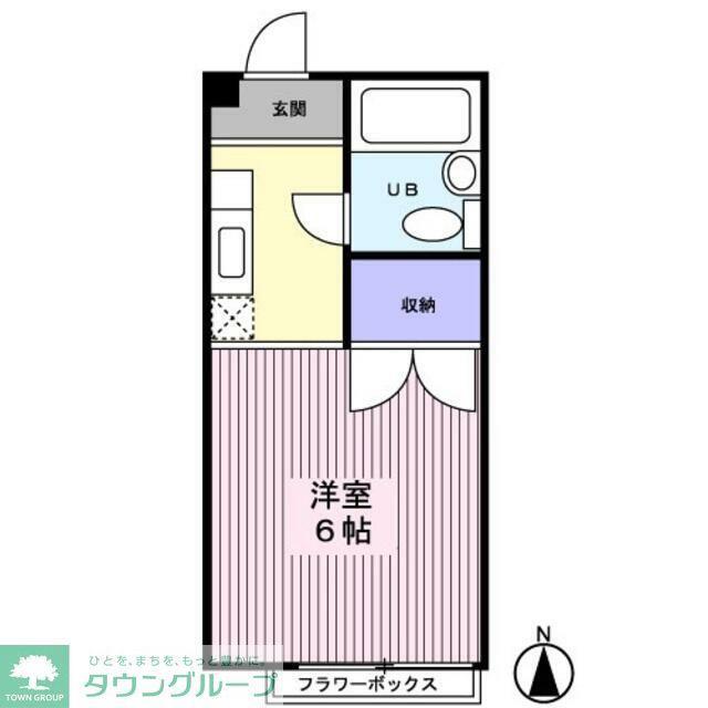 サンハイツ(ワンルーム/1階)の間取り写真