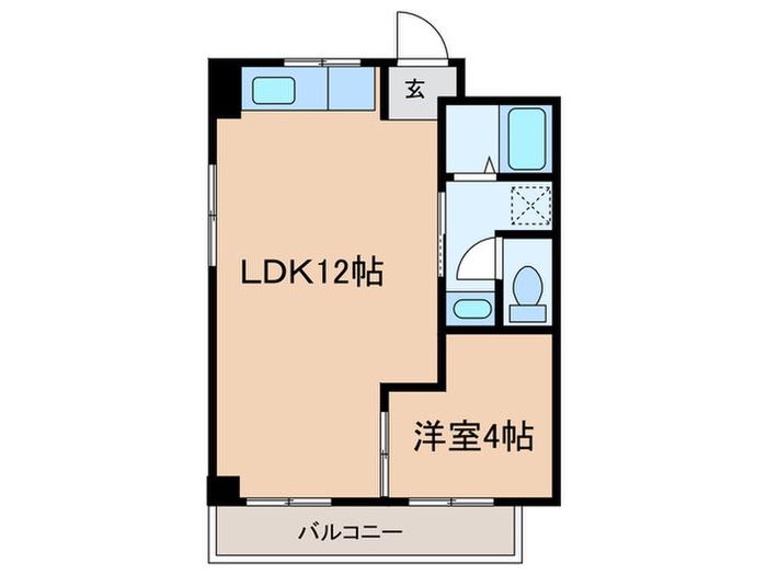 ウィズ富松II番館(1LDK/3階)の間取り写真