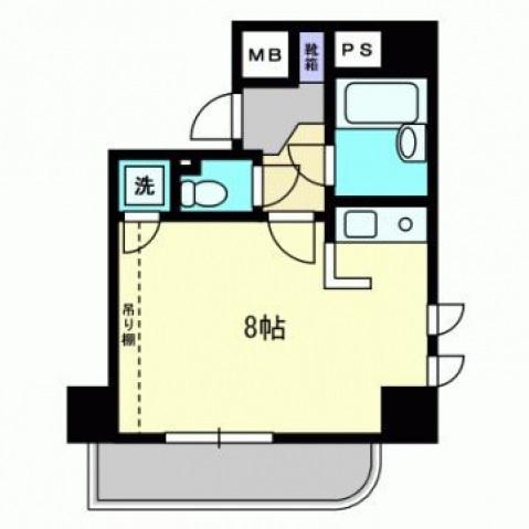 ダイアパレス京町II(ワンルーム/6階)の間取り写真