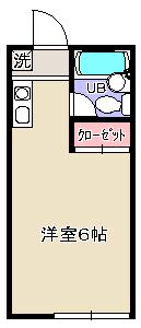 ラシャーレ桜台(ワンルーム/1階)の間取り写真