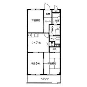 アネックス栄II(3DK/2階)の間取り写真