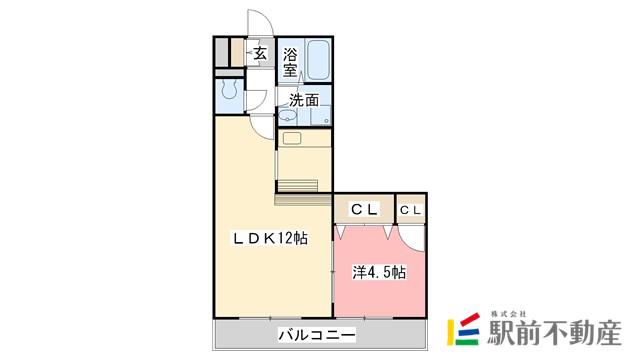 KS2002(1LDK/2階)の間取り写真