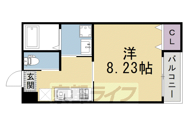 MESA VERDE 京都北大路II(1K/4階)の間取り写真