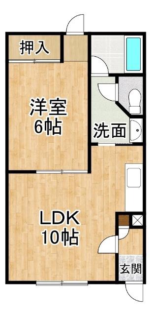デューセンバーグ18.2(1LDK/2階)の間取り写真