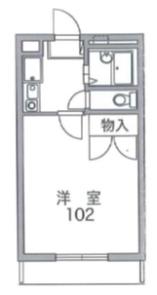 ジュネスヒロ(1K/1階)の間取り写真