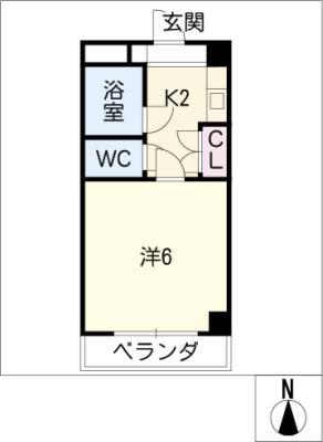 ADVANCE(1K/1階)の間取り写真