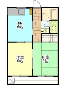 ラフォーレ(2DK/4階)の間取り写真