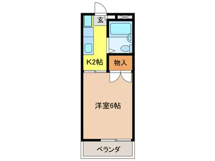 森田ハイツ(1K/3階)の間取り写真