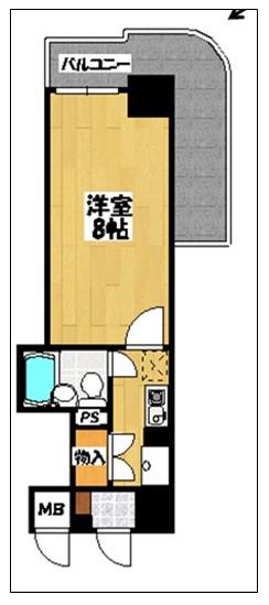 ダイアパレス西神戸(1K/8階)の間取り写真