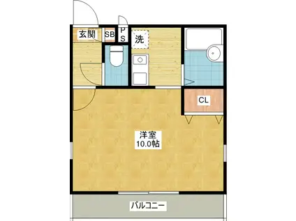 第6メゾン吾妻(1K/4階)の間取り写真