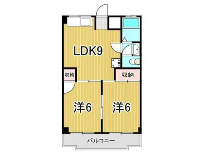 メゾン遠山(2LDK/1階)の間取り写真