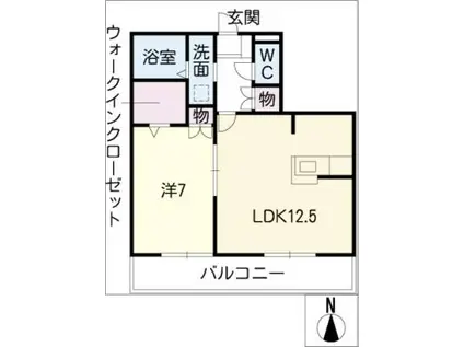 Mメゾン清須(1LDK/1階)の間取り写真
