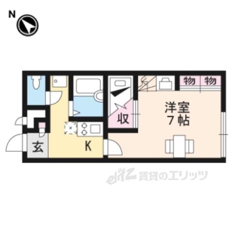 レオパレスIBUKI(1K/1階)の間取り写真
