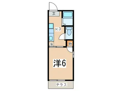ラティーハウス松田(1K/1階)の間取り写真