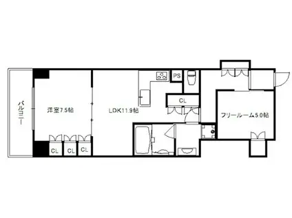 リーガル京都堀川中立売II(2LDK/3階)の間取り写真